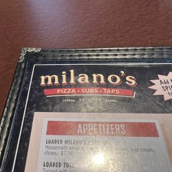 Milano's Pizza, Subs & Taps - Menu corner