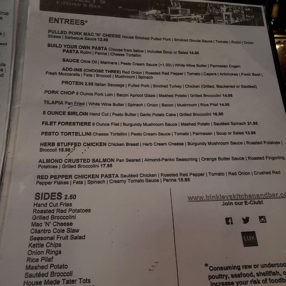 Binkleys Kitchen & Bar - American Near Me - Indianapolis, Indiana Binkleys Kitchen & Bar - American Near Me - Indianapolis, Indiana