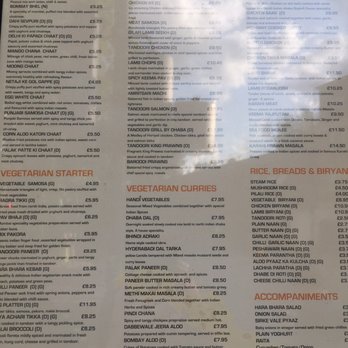 Dhaba @ 49 - Menu posted outside - Indian Near Me - London, XGL