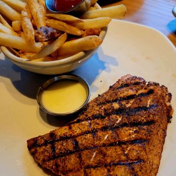 Bonefish Grill - French Fries with Grilled Salmon - Seafood Near Me - Alexandria, Virginia