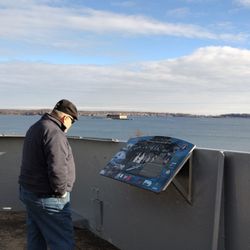 Eastern Promenade - USS Portland overlooking Casco Bay