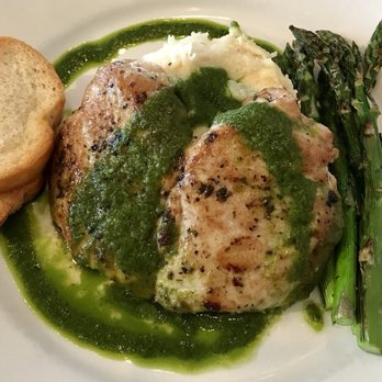 Katharine & Company - The amazingly good grilled chicken breast with garlic mashed potatos and asparagus! - New American Near Me - Beaumont, Texas