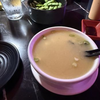 Nara Asian Creations - Miso Soup with Edamame (just salted) - Sushi Bars Near Me - Jupiter, Florida