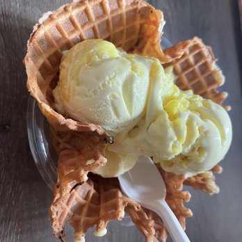 2 Scoops Ice Cream - Lemon Chillo ice cream in a waffle bowl - Ice Cream & Frozen Yogurt Near Me - Hamburg, New York