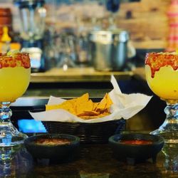 Turn up the flavor with our irresistible Mango Chamoy Margarita. Sweet, Tangy and spicy fiesta in a glass!
