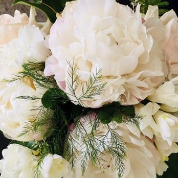 Flowers By Sophia - Beautiful get-well bouquet with peonies, freesia and white garden roses. - Florists Near Me - Sunnyvale, California