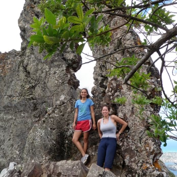 Olomana Hike - Puka rock between the 2nd and 3rd peak - Hiking Near Me - Kailua, Hawaii