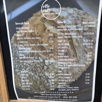 Effe Cafe - Menu - Sandwiches Near Me - Cooper City, Florida Effe Cafe - Menu - Sandwiches Near Me - Cooper City, Florida