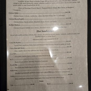 The Cotter Pin - Menu as of September 26 - Gift Shops Near Me - Sparta, Wisconsin