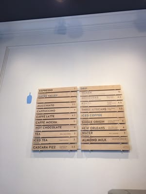 Menu photo 8 Blue Bottle Coffee - Bryant Park New York, NY