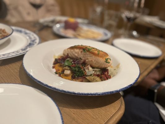 Photo of The Emporium: An American Brasserie - Fort Collins, CO, US. Gnocchi with salmón