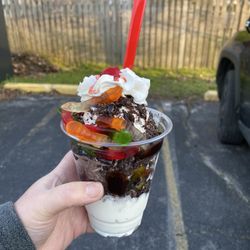 Dairy Korner - Dirt Cup Parfait with vanilla ice cream