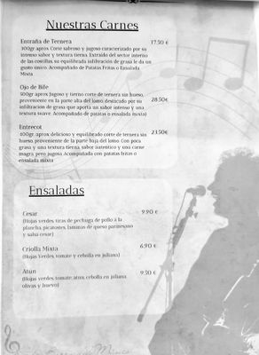 Menu photo 6 La Barra del Musico Elx, A