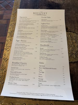 Menu photo 1 Bouquet Restaurant Temecula, CA