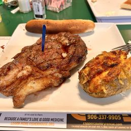16oz Ribeye with loaded baked potato 16oz Ribeye with loaded baked potato
