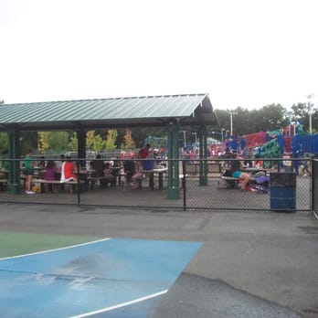 Shedd Park - Pavilion between Sprinkler park and playground.  Lots of picnic tables - Parks Near Me - Lowell, Massachusetts