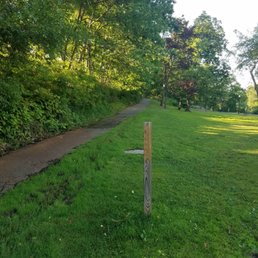 Sign that posted park ordinances is gone. Sign that posted park ordinances is gone.