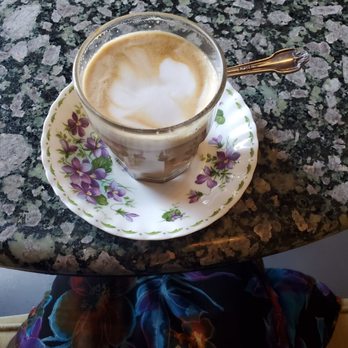 Tea-licious Cafe - So silky smooth cortado. I couldn't help but take a sip before the photo or it would be cute too. Plate matched my dress. - Coffee & Tea Near Me - Kailua-Kona, Hawaii Tea-licious Cafe - So silky smooth cortado. I couldn't help but take a sip before the photo or it would be cute too. Plate matched my dress. - Coffee & Tea Near Me - Kailua-Kona, Hawaii