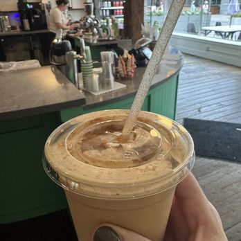 Bittersweet - Iced pear butter latte and view of the front of the store - Coffee & Tea Near Me - Fort Wayne, Indiana Bittersweet - Iced pear butter latte and view of the front of the store - Coffee & Tea Near Me - Fort Wayne, Indiana