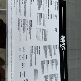 Wapos - Menu side 2 - Mexican Near Me - Boulder, Colorado