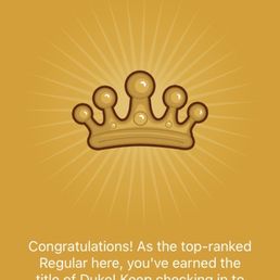 Cool...I'm already the Duke of Duke's -- that was too easy ;)