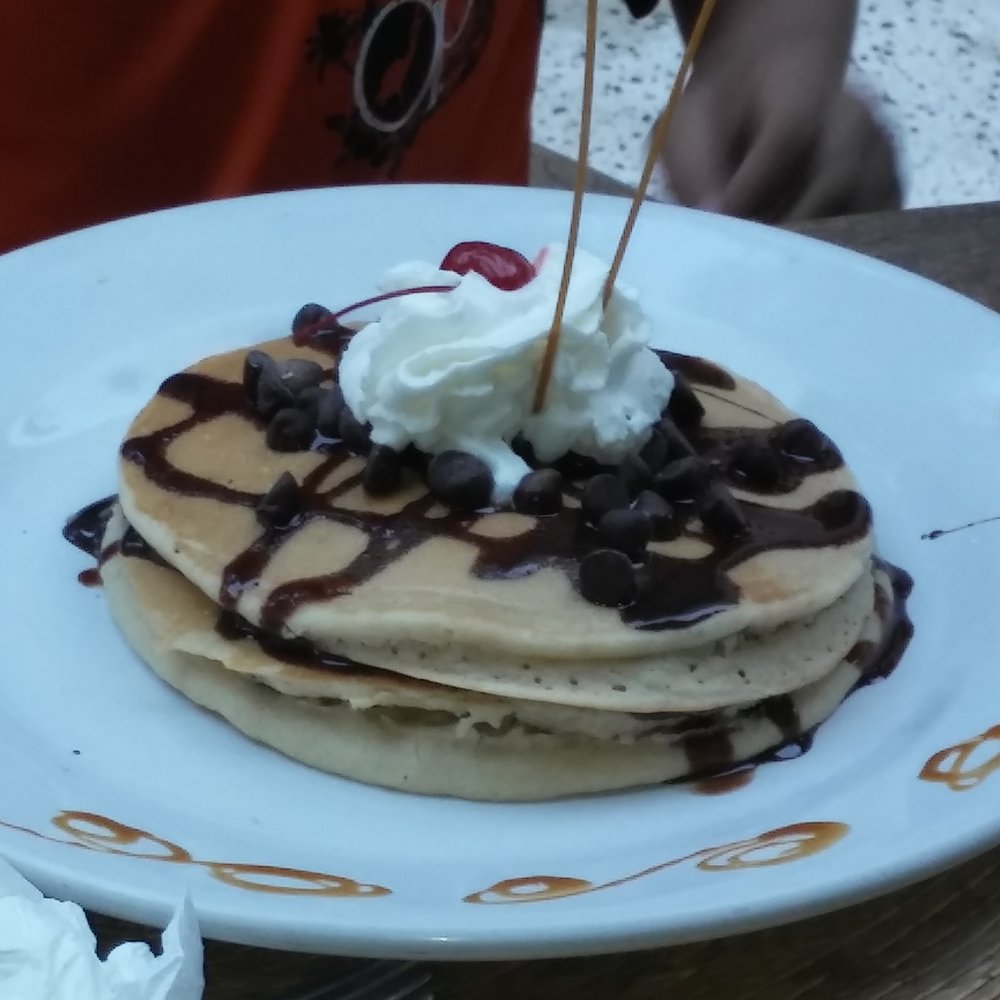 Coexistbistro - Real Hershey's chocolate chip pancakes - Seafood Near Me - Puerto Vallarta, JAL