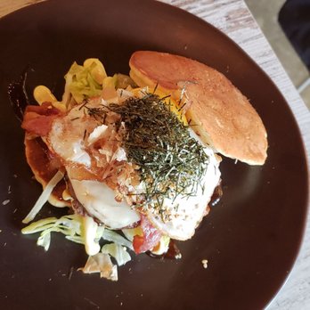 NextDoor Restaurant - Okonomiyaki Cheeseburger - Canadian (New) Near Me - Markham, Ontario NextDoor Restaurant - Okonomiyaki Cheeseburger - Canadian (New) Near Me - Markham, Ontario