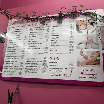 Lolita Nails - Price Chart - Waxing Near Me - Queens, New York Lolita Nails - Price Chart - Waxing Near Me - Queens, New York