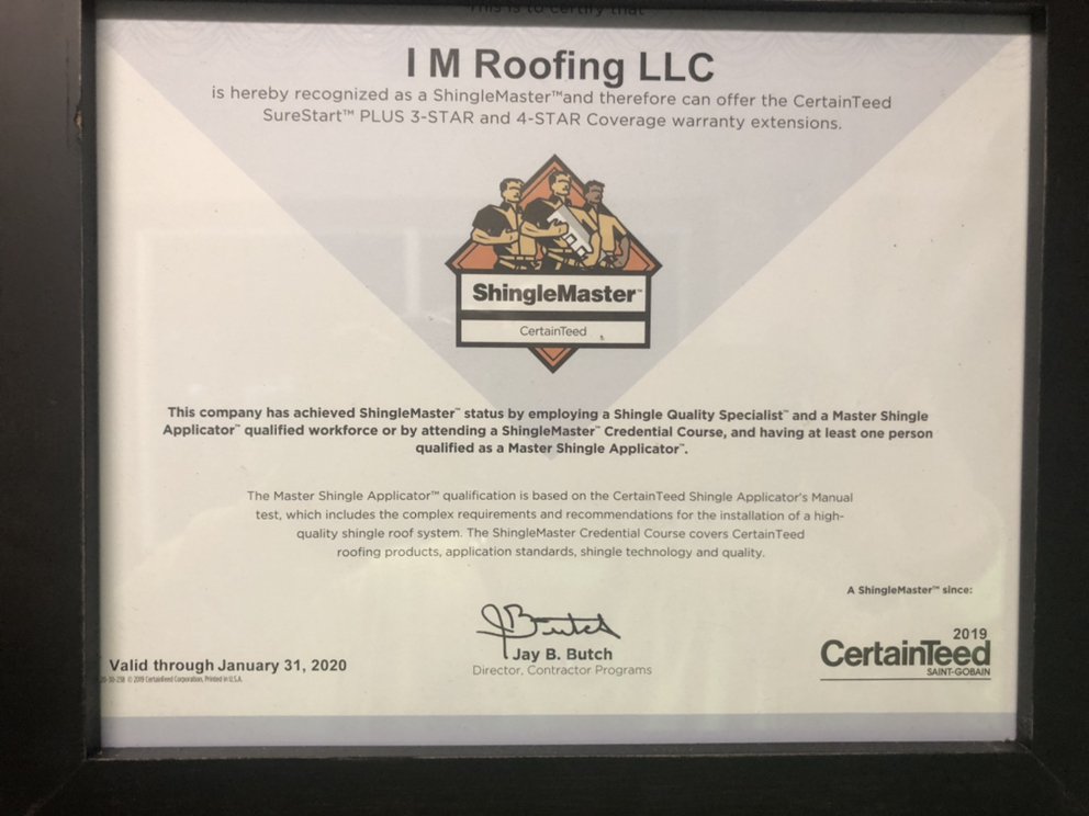 Slide of IM Roofing