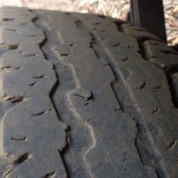 Hertz Rent A Car - The passenger rear bald tire not the one that got the flat