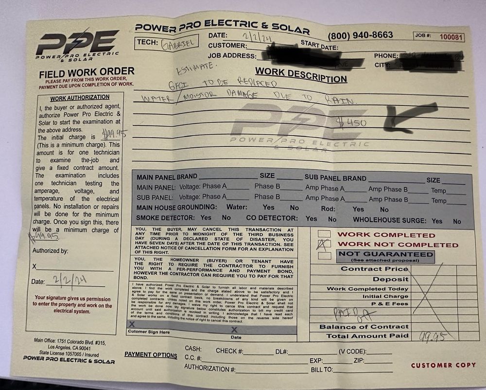 Slide of Power Pro Electric and Solar