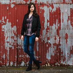 For Elyse - This jacket features a diamond stitch pattern and pocket detailing on the arm as well on in the front! http://forelyse.com/products/rebel-b