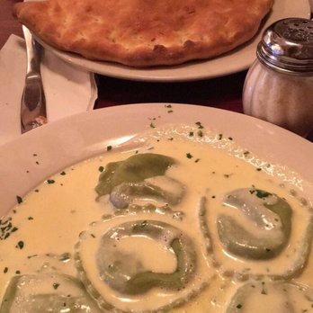 Margherita's - Spinach ravioli and a calzone - Pizza Near Me - Hoboken, New Jersey