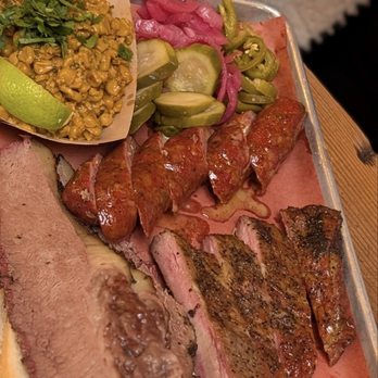 Outsider BBQ & Beer Garden - Brisker, ribs and Jalapeno Cheddar Sausage with one side. $70+ with one beer. - Barbeque Near Me - Seattle, Washington Outsider BBQ & Beer Garden - Brisker, ribs and Jalapeno Cheddar Sausage with one side. $70+ with one beer. - Barbeque Near Me - Seattle, Washington