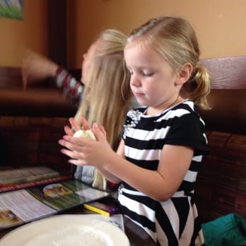 Farrelli's Pizza - Gracie playing with her pizza dough! - Pizza Near Me - Tacoma, Washington