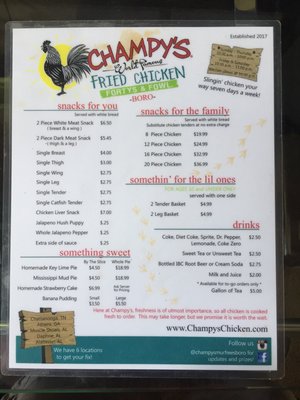 Menu photo 7 Champy's Murfreesboro Murfreesboro, TN