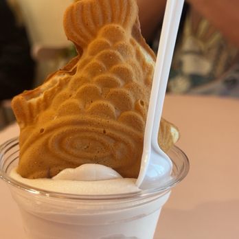 Nummy Yummy - Birthday cake soft serve with Nutella filling. - Desserts Near Me - Fresno, California Nummy Yummy - Birthday cake soft serve with Nutella filling. - Desserts Near Me - Fresno, California
