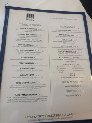 Menu photo 1 Sobo Kitchen & Bar Baltimore, MD