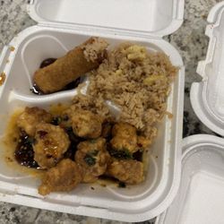 China Kitchen - #12 General tso chicken - already started eating then remembered to take photo