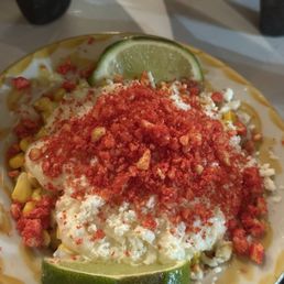 Corn, flamin hot style Corn, flamin hot style
