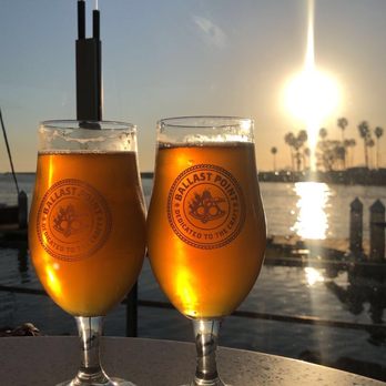 Ballast Point Brewing Long Beach - Aloha IPA before sunset - Breweries Near Me - Long Beach, California