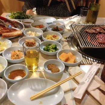 Woo Chon Restaurant - BBQ grill with side dishes - Korean Near Me - Chicago, Illinois Woo Chon Restaurant - BBQ grill with side dishes - Korean Near Me - Chicago, Illinois