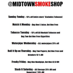 Midtown Smoke Shop - Weekly Specials