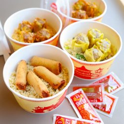 Chef-Inspired Chow Fan Rice Bowls with Siomai Dim Sum (Chinese Pork Shumai Steamed Dumplings)