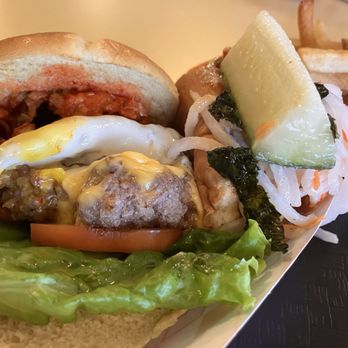 Boba Burger - Burger and Dog halved to share - Burgers Near Me - Morton Grove, Illinois