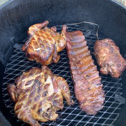 Mattawoman BBQ & Jerk - Slow smoked ribs, chicken & boneless pork shoulder