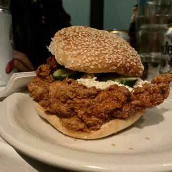 The Commodore - Medium spicy chicken sandwich, delicious - Bars Near Me - Brooklyn, New York