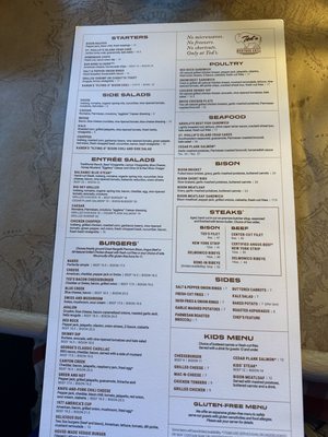 Menu photo 8 Ted's Montana Grill Aurora, CO Menu photo 8 Ted's Montana Grill Aurora, CO