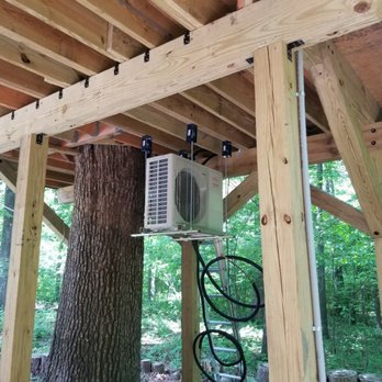 Meticulous Mike Contracting - Treehouse Fujitsu split system, outdoor isolated unit - Decks & Railing Near Me Meticulous Mike Contracting - Treehouse Fujitsu split system, outdoor isolated unit - Decks & Railing Near Me