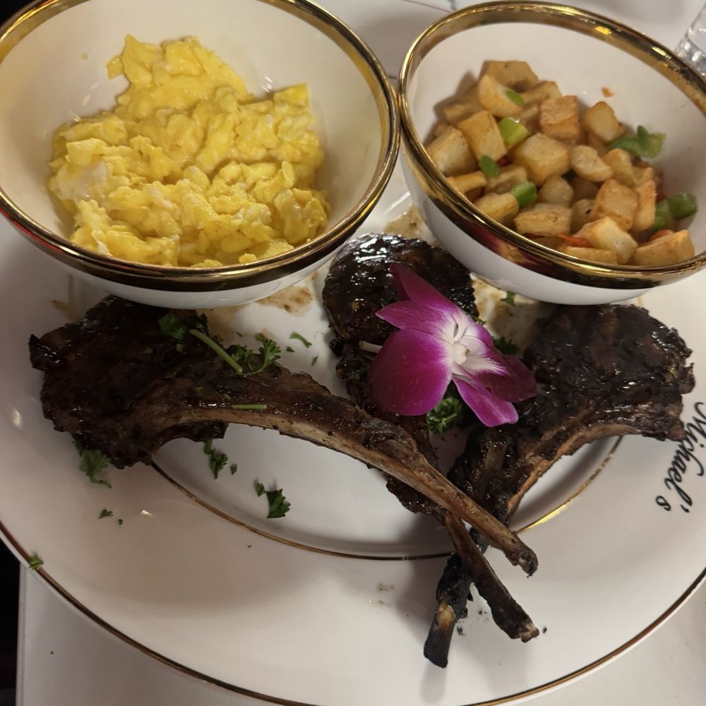 Michael's Restaurant - Lamb chops, eggs and breakfast potatoes. - American Near Me - Upper Marlboro, Maryland Michael's Restaurant - Lamb chops, eggs and breakfast potatoes. - American Near Me - Upper Marlboro, Maryland
